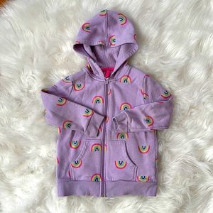 Cat & Jack girls XS rainbow zip hoodie